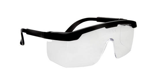 Apsauginiai akiniai CE, EN 166, skaidrios sp., reguliuojamas remelis.