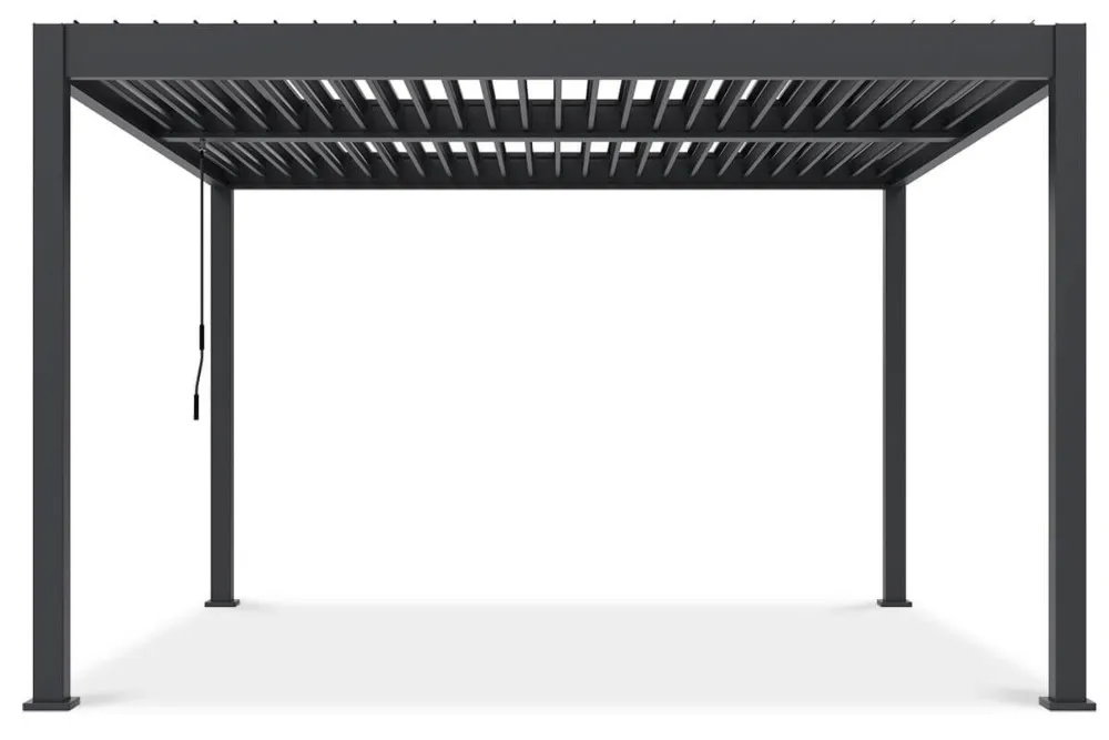 Pavėsinė Pergola ELEGANCE DUO 400x400x265 cm, Anthracite - 4