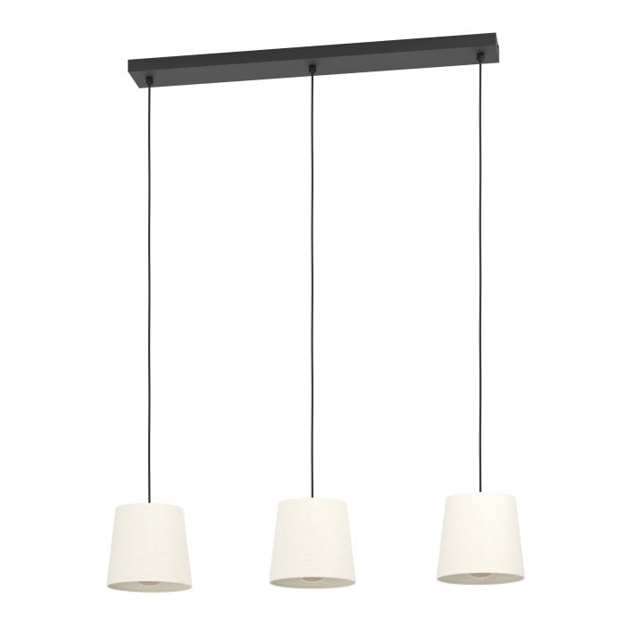 Pakabinamas šviestuvas EGLO FEBRES,  3xE27, 60W, juodos/baltos sp., 18x88x110cm - 1