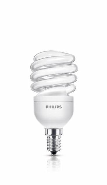 Kompaktinė fluorescencinė lemputė PHILIPS Economy Twister, 12 W, E14