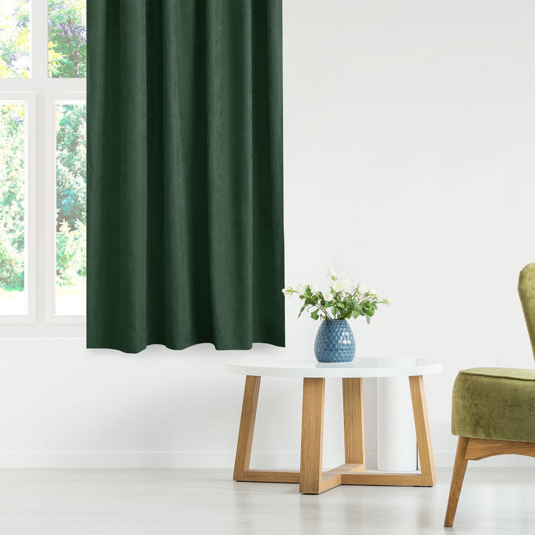 Naktinė užuolaida MILANA BOTTLEGREEN PLEAT, 220x245 cm - 3