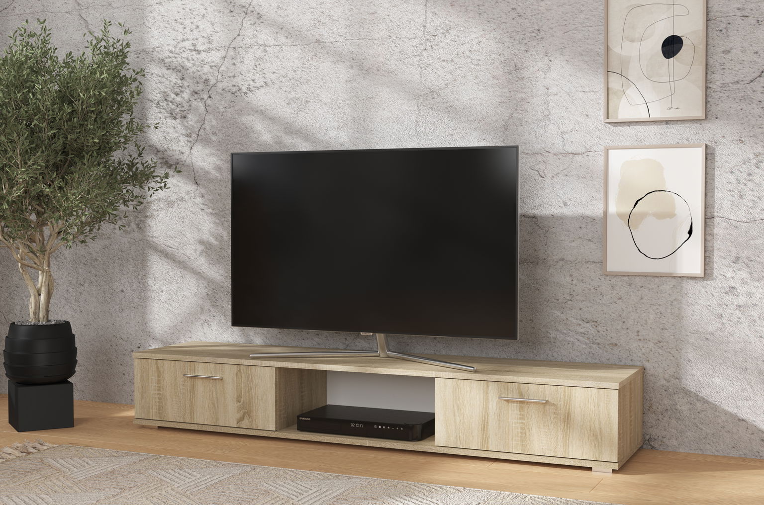 TV spintelė ARIDEA, ąžuolo-0