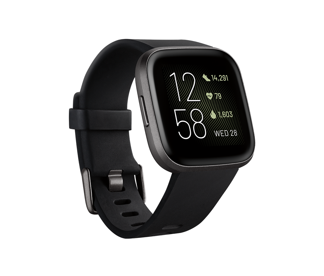 Išmanusis laikrodis Fitbit Versa 2, juodas