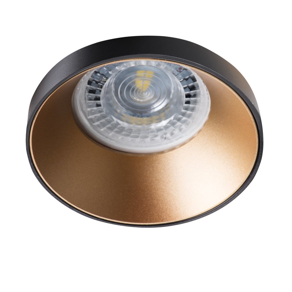 Įleidžiamasis šviestuvas KANLUX SIMEN, 1 x G5,3/GU10, max 50 W, juodos ir aukso sp., Ø7,5 cm
