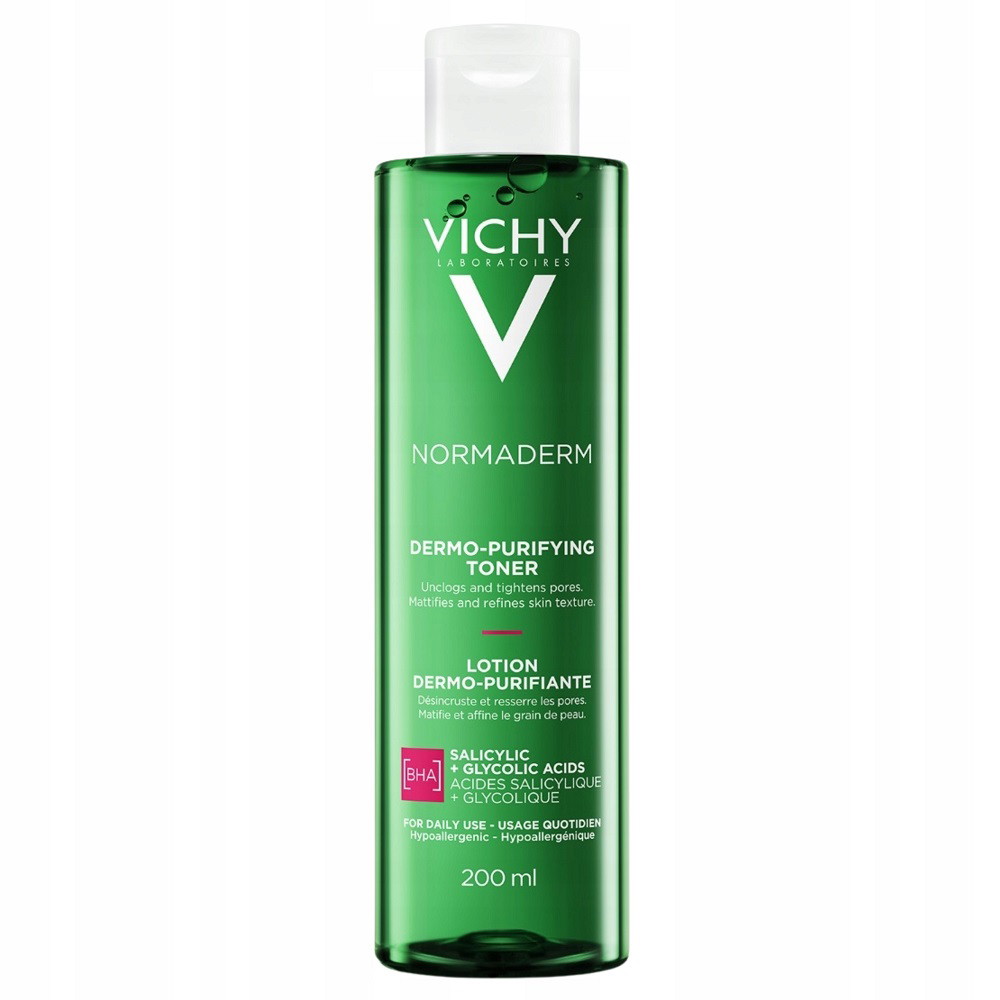 Valomasis poras siaurinantis veido tonikas Vichy Normaderm, 200 ml