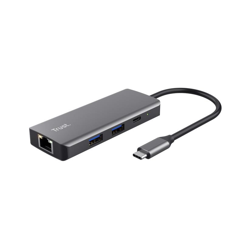 Adapteris TRUST USB-C DALYX 6-IN-1/24968 - 1