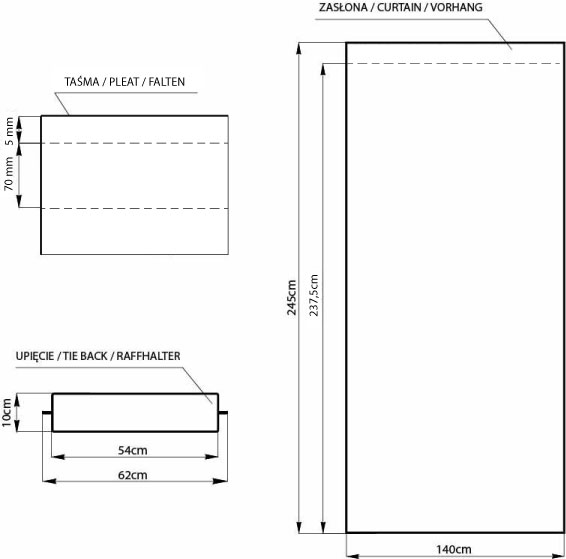 Naktinė užuolaida AmeliaHome BLACKOUT,  140x245 cm, juoda - 2