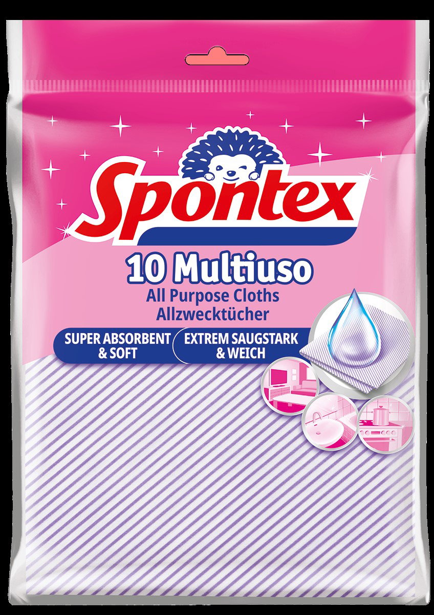 Universalios šluostės SPONTEX MULTIUSO, 7 + 3 vnt-0