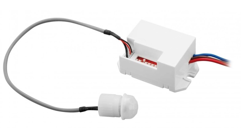 Judesio sensorius su išnešamu davikliu, GTV CR-7, LED, 800W, AC220-240V, 360°, IP20, baltos sp.-0
