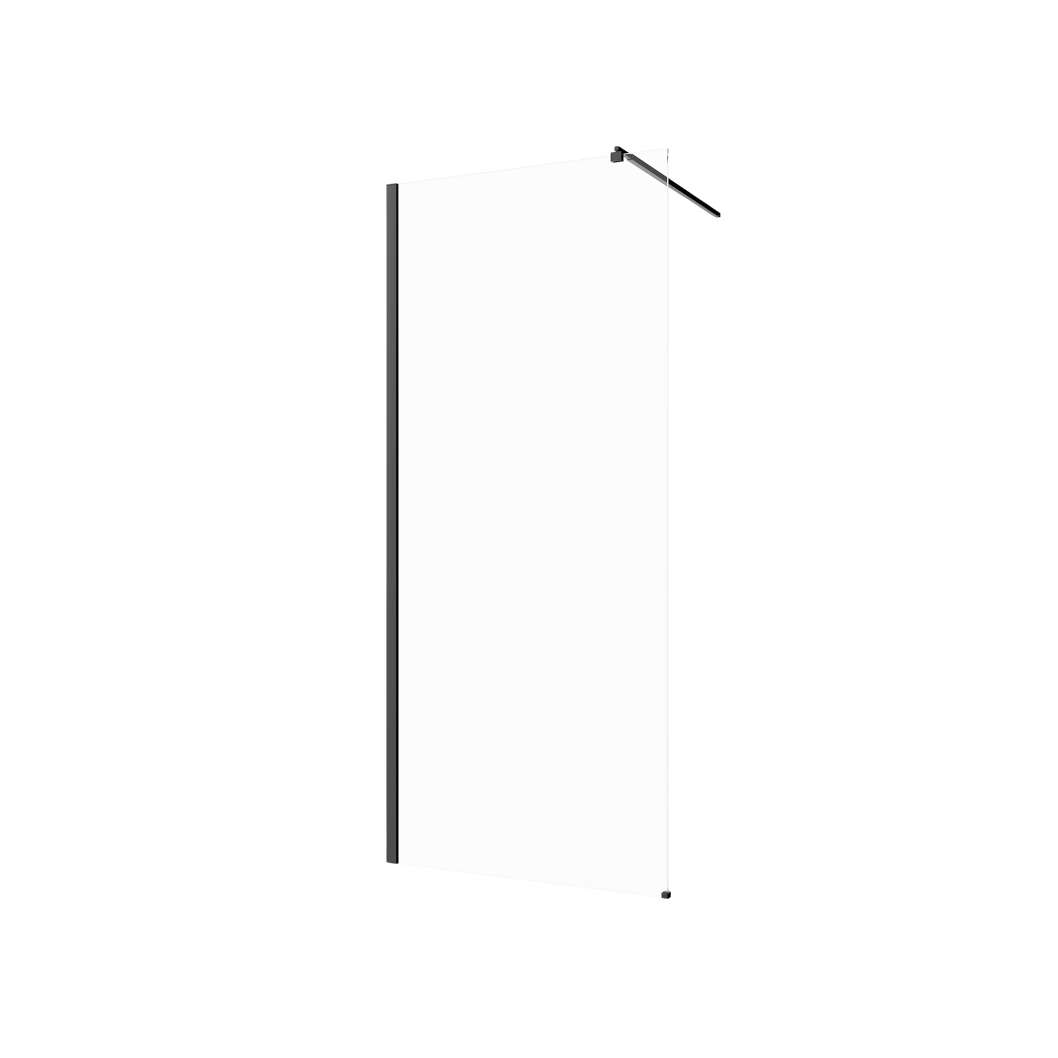 Dušo sienelė Invena, 120 cm x 200 cm, skaidri/juoda-0