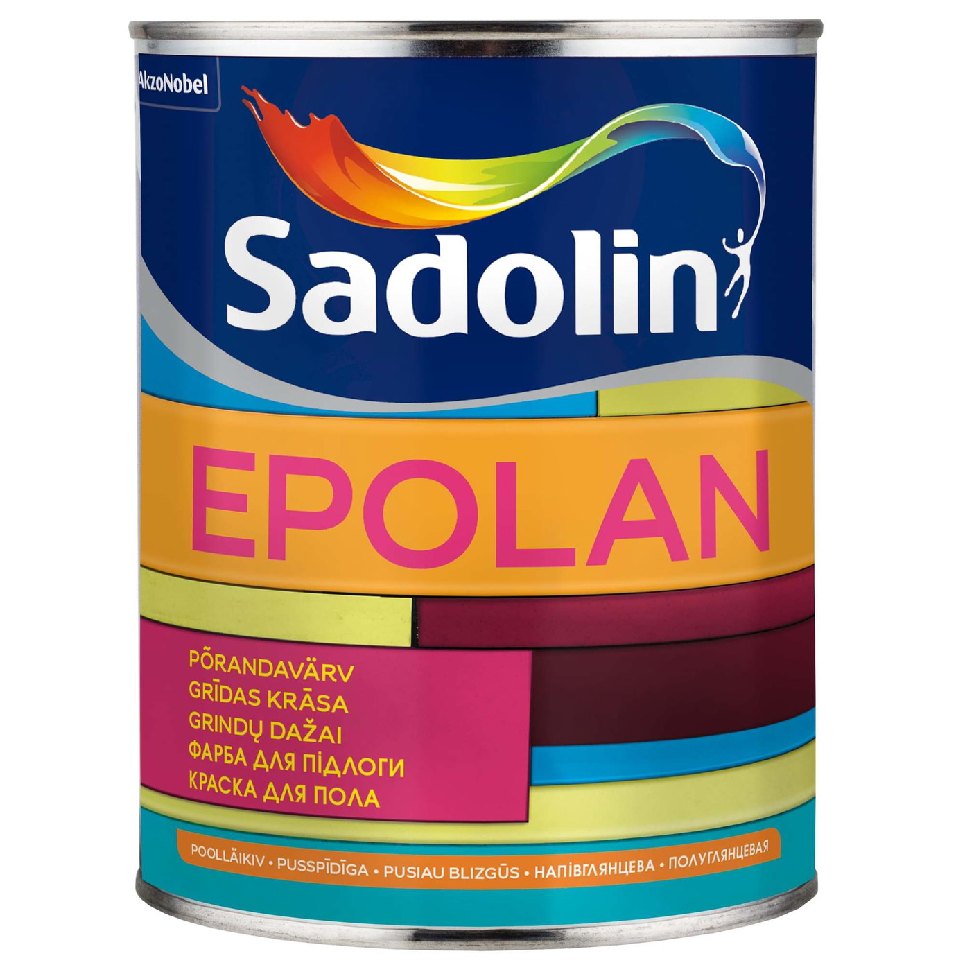 Grindų dažai SADOLIN EPOLAN, pusiau blizgūs, baltos sp., 1 l-0