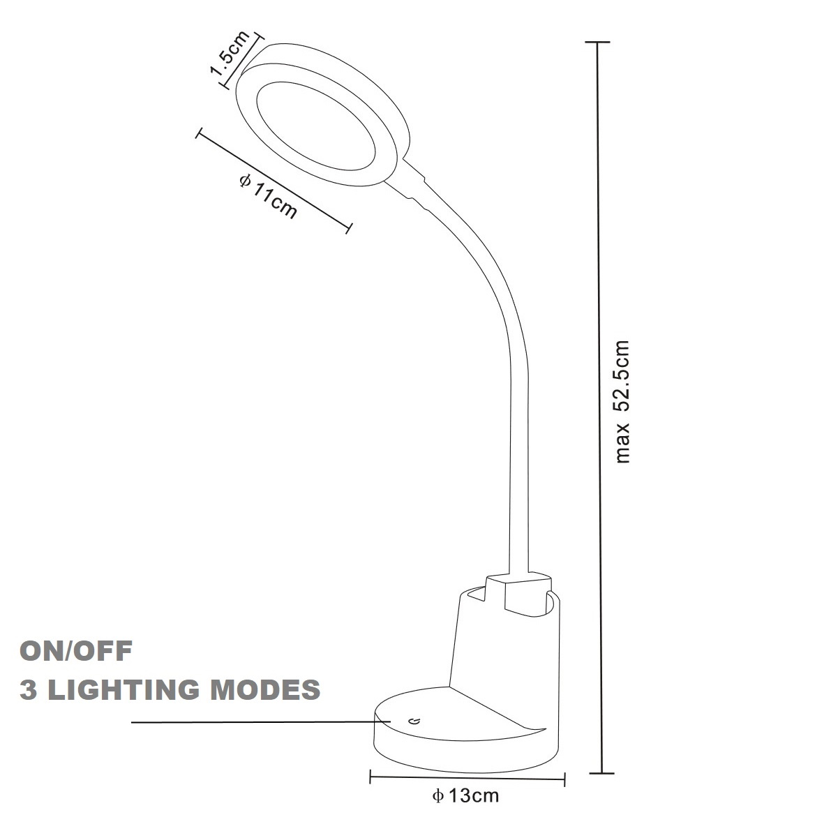 Stalinis LED šviestuvas G.LUX, 7W, 3000-5000K, 780lm, juodos spalvos - 3
