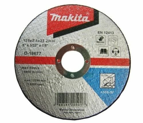 Metalo pjovimo diskas MAKITA, 125 x 2,5 mm, A30S - 2