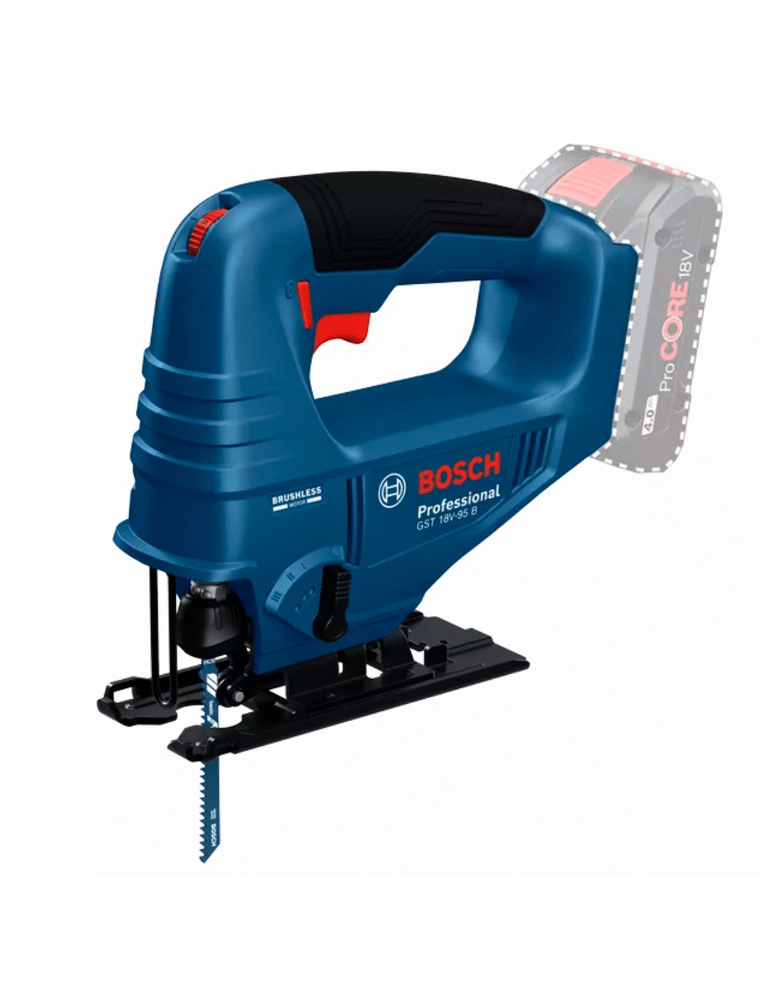 Akumuliatorinis siaurapjūklis BOSCH GST 18V-95 B Solo, 18 V, 95 mm, be akumuliatoriaus-0