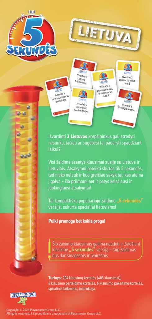 Stalo žaidimas 5 sekundės: Lietuva, TREFL, LT - 3