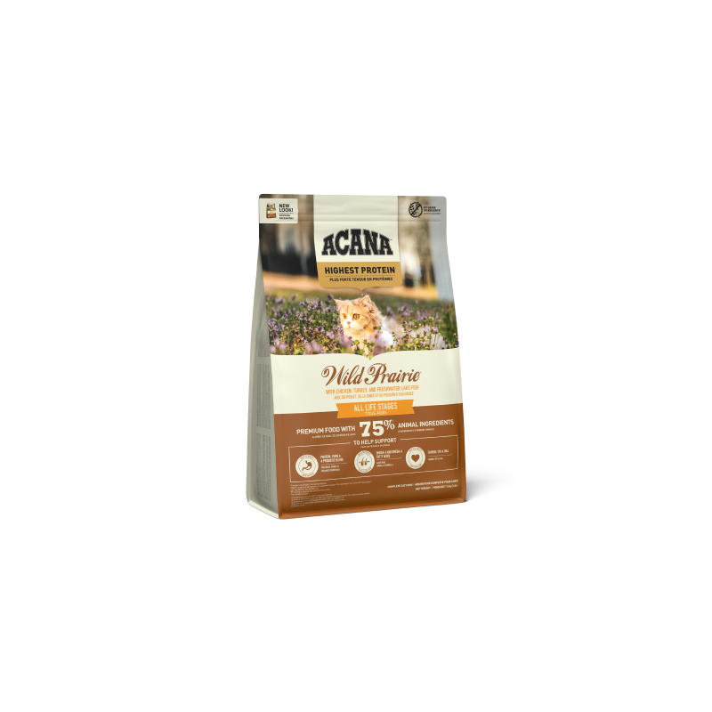 Sausas kačių ėdalas ACANA Wild Prairie, su paukštiena, žuvimi ir kiaušiniais, 1.8 kg