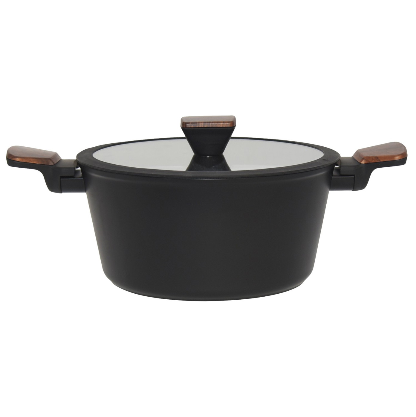 Puodas su dangčiu UNIWELL BLACK, 20 cm-0