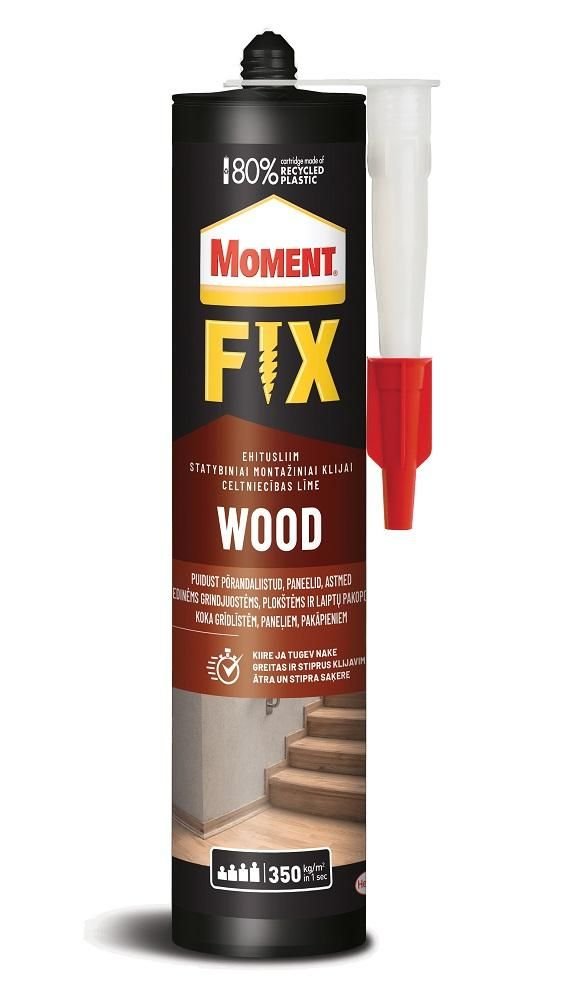 Montažiniai klijai, MOMENT FIX Wood, 385 g