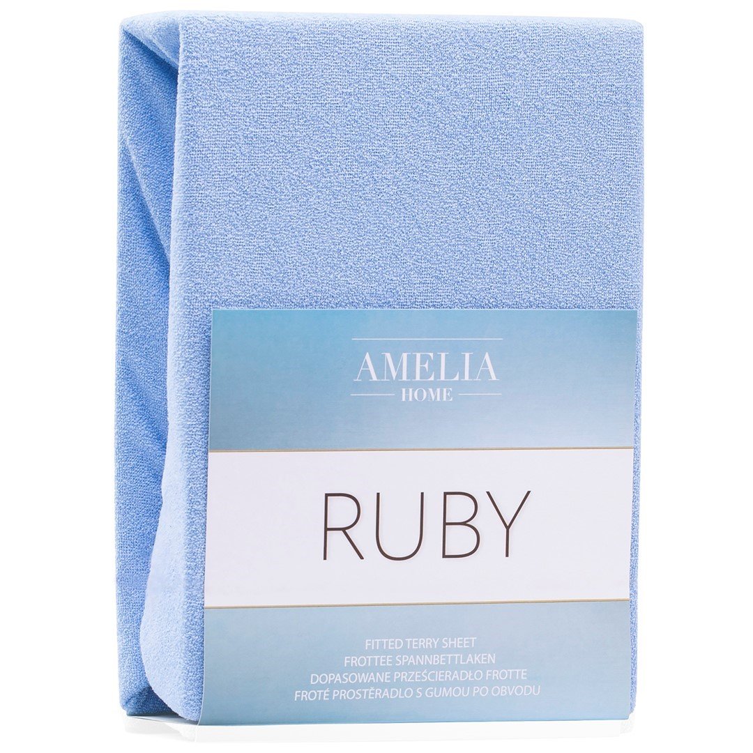 Frotinė paklodė su guma Ameliahome RUBY Blue, 160x200 cm - 5