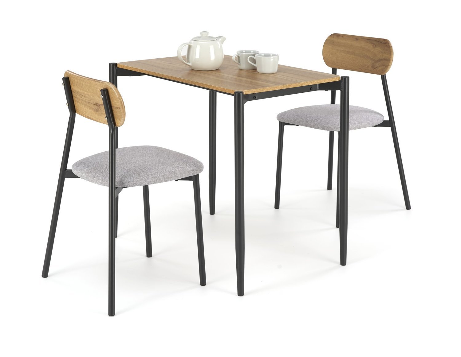 NANDO table + 2 chairs color: natural / black