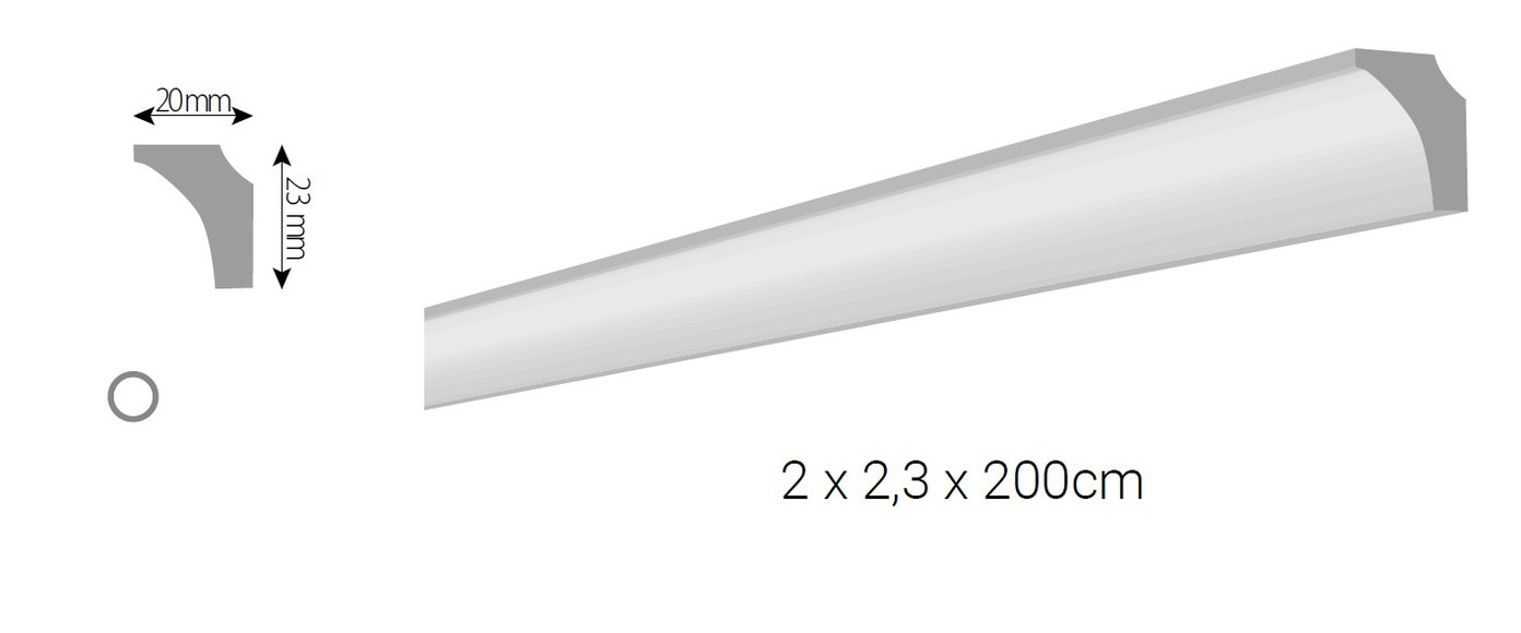 Lubų apvadas VIDELLA M23, baltos sp., 2 m - 3