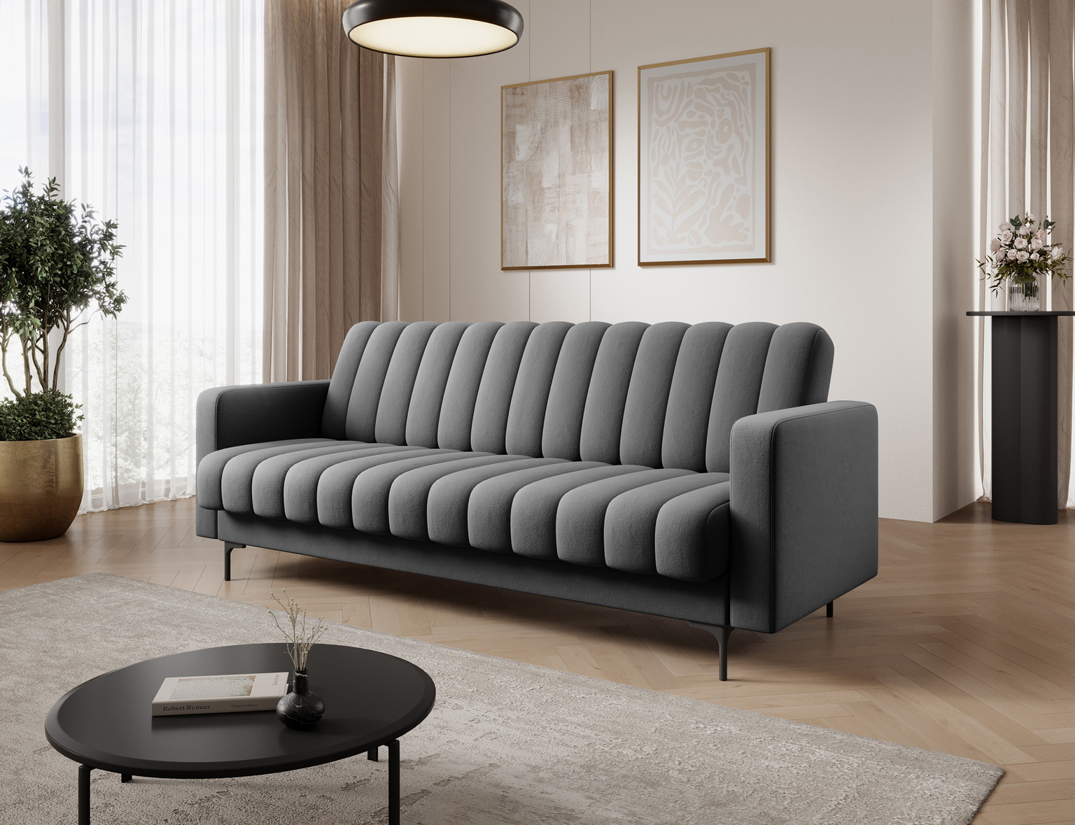Sofa-lova Roneyy, pilka sp., 212 x 89 cm x 86 cm - 4