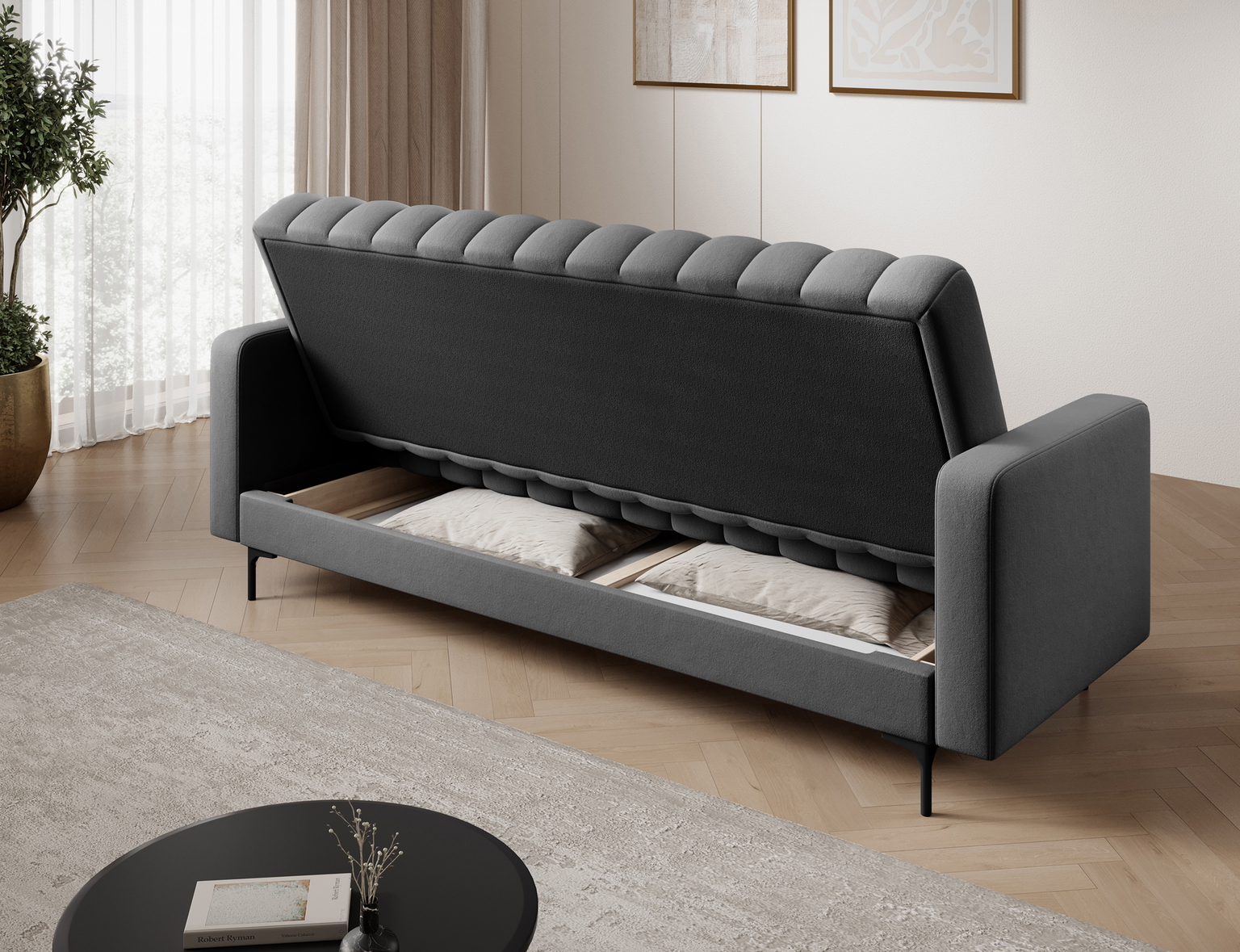 Sofa-lova Roneyy, pilka sp., 212 x 89 cm x 86 cm - 6