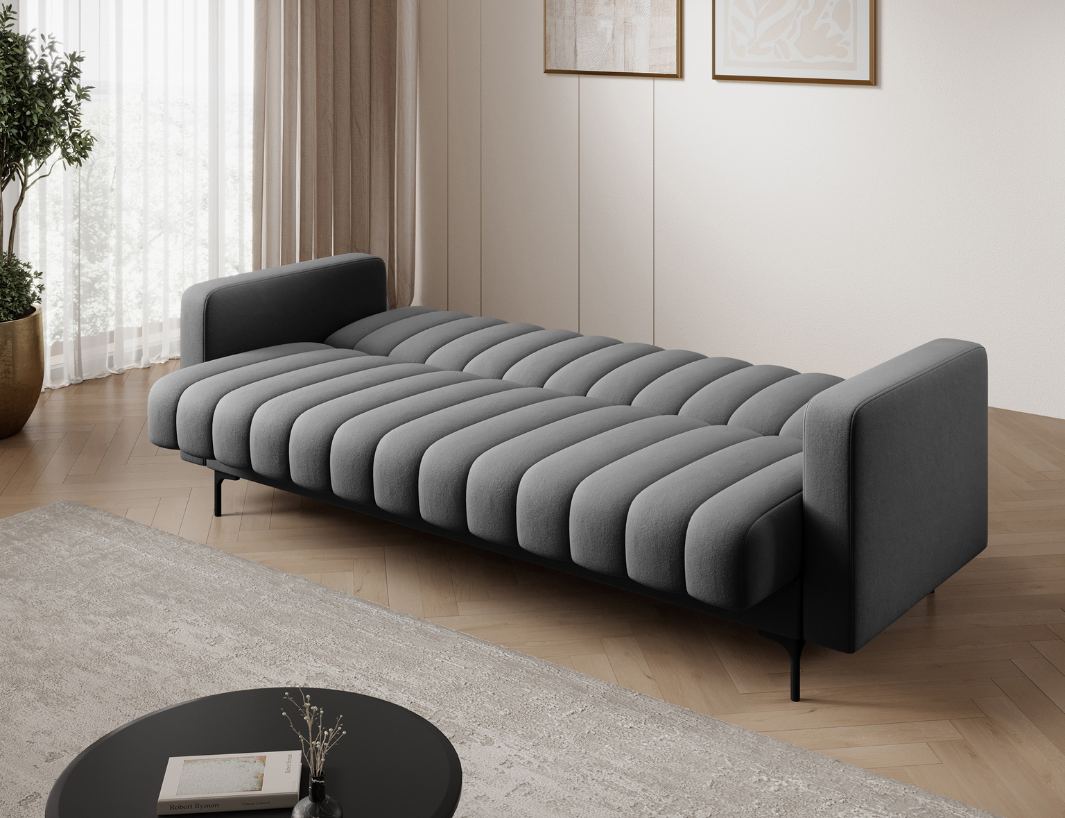 Sofa-lova Roneyy, pilka sp., 212 x 89 cm x 86 cm - 5