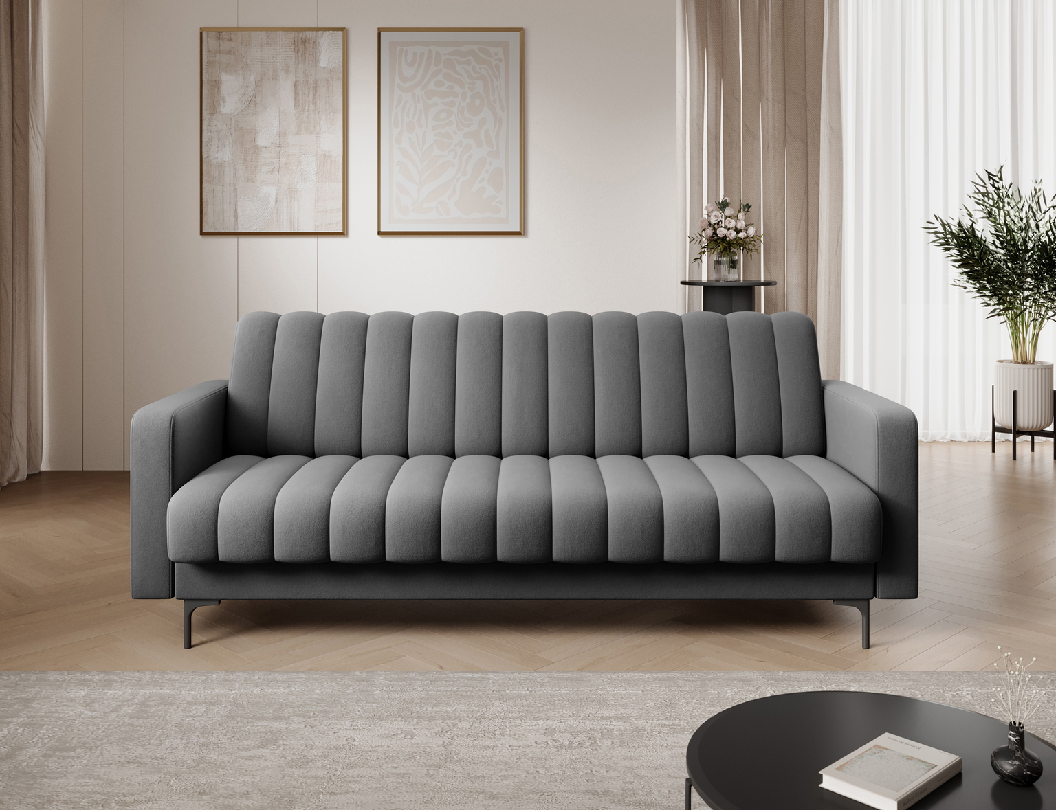 Sofa-lova Roneyy, pilka sp., 212 x 89 cm x 86 cm-1