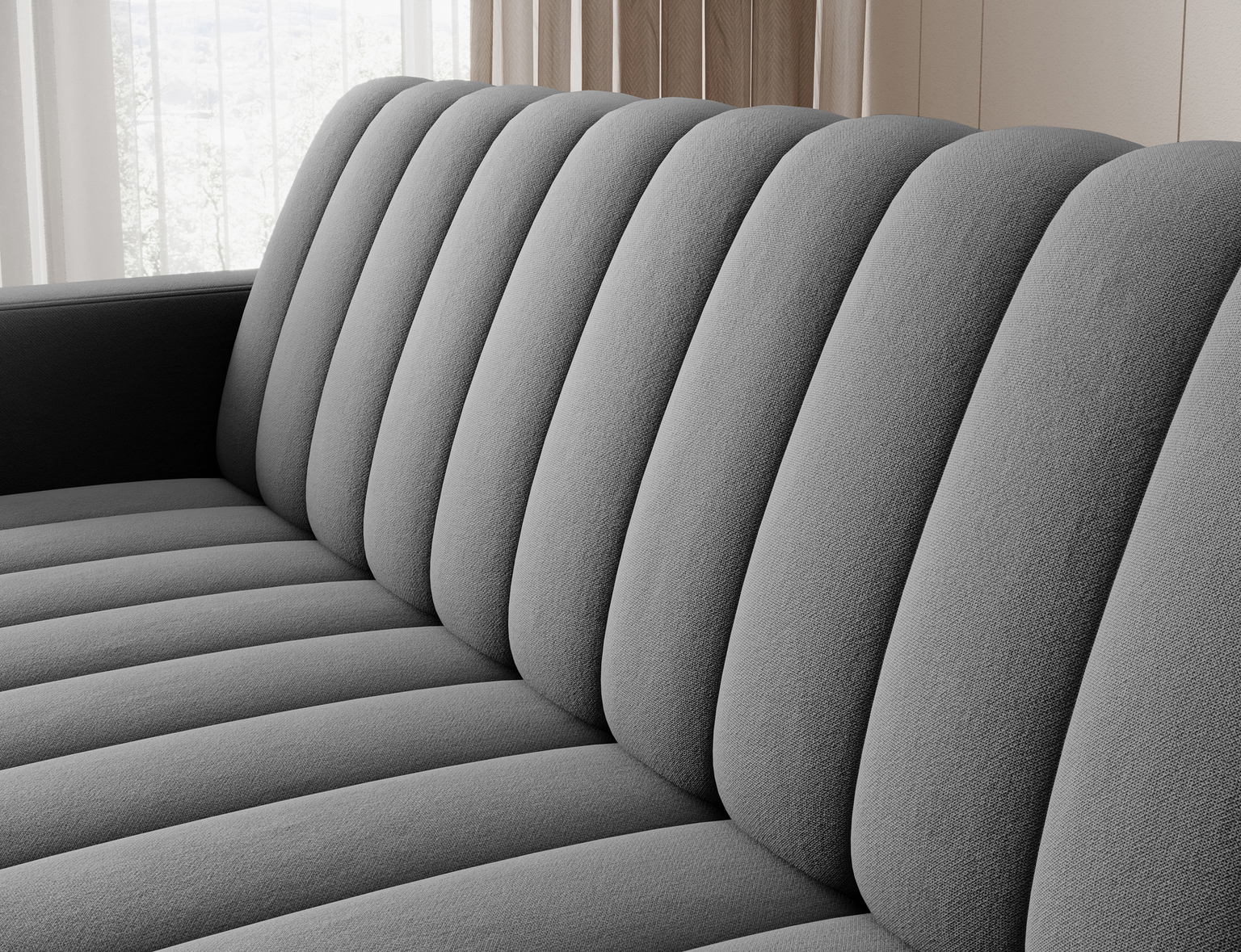 Sofa-lova Roneyy, pilka sp., 212 x 89 cm x 86 cm - 8