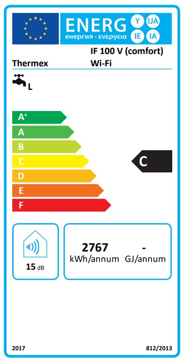 El. vandens šildytuvas THERMEX Comfort Wi-Fi IF100V, 84 l, vert., 0,7/1,3/2,0 kW - 8