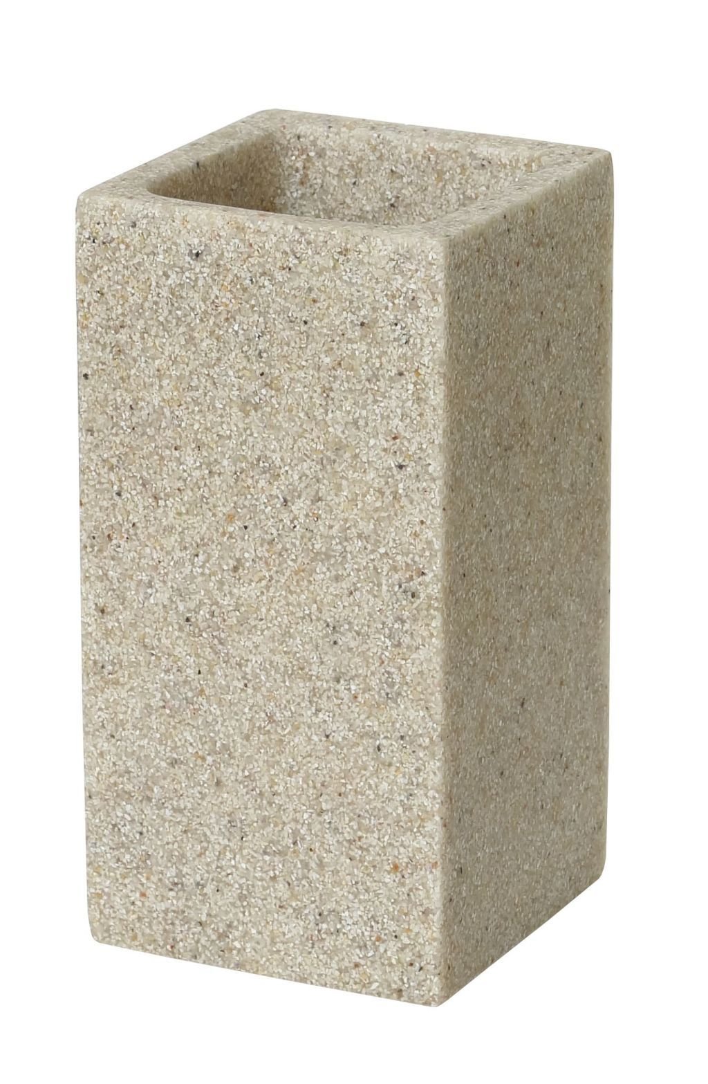 Stiklinė AXENTIA VENETIG kvadratinės formos, smėlio sp.