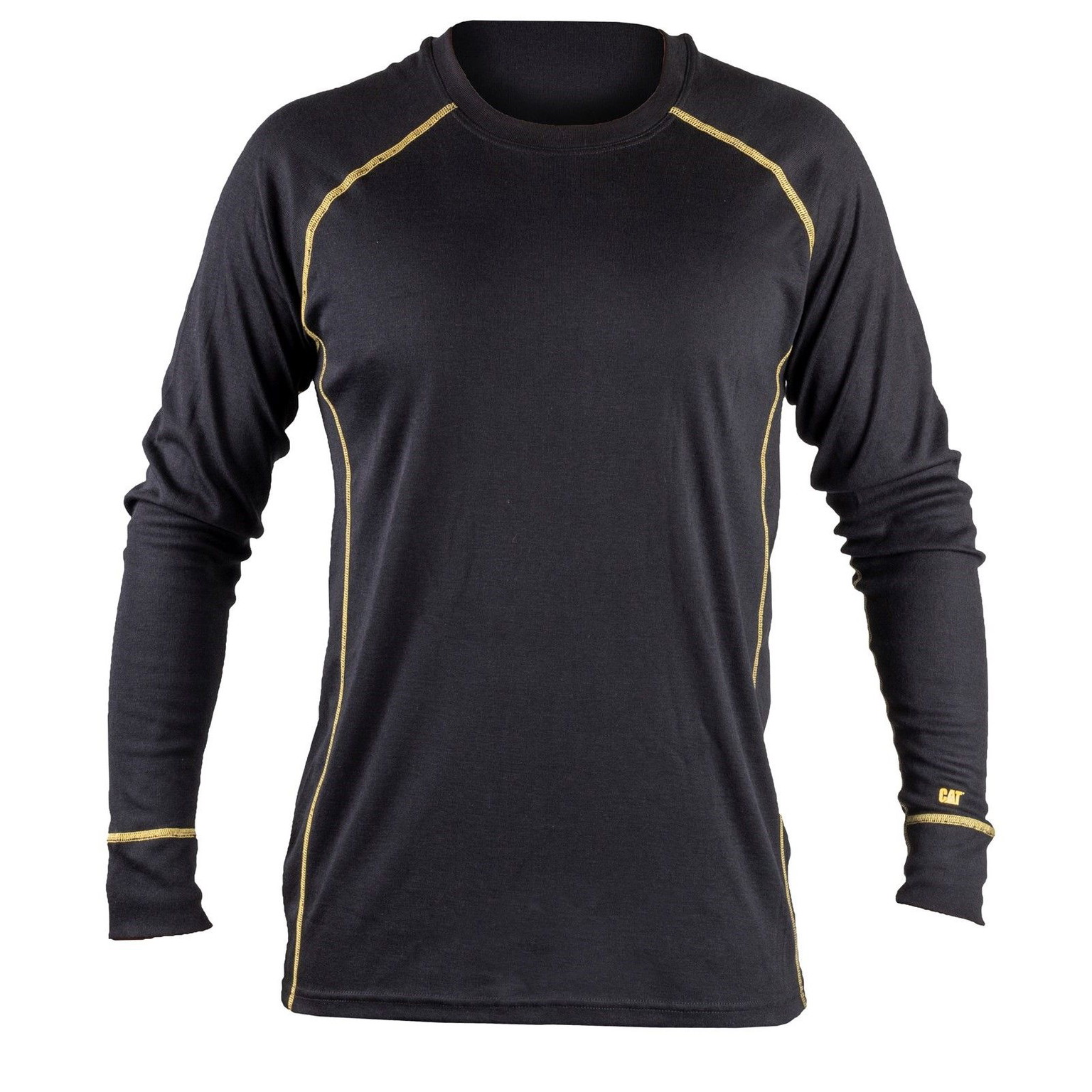 Vyriški termo marškinėliai CAT, pašiltinti, juodos spalvos, 2XL dydis-0