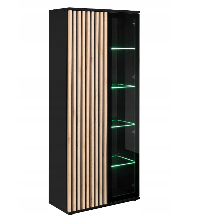 Sekcija su elektriniu židiniu Cameron, ąžuolo/juoda-1