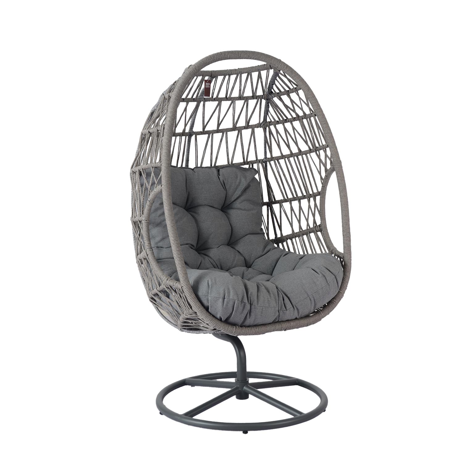 Lauko krėslas Home4you Cassia, pilka, 85 cm x 85 cm x 151 cm-0
