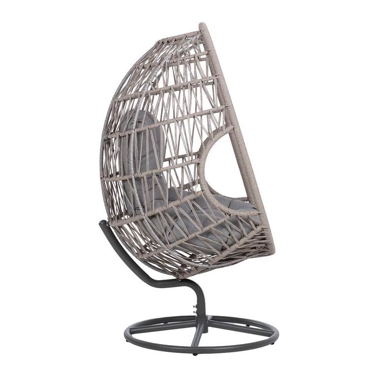 Lauko krėslas Home4you Cassia, pilka, 85 cm x 85 cm x 151 cm - 3