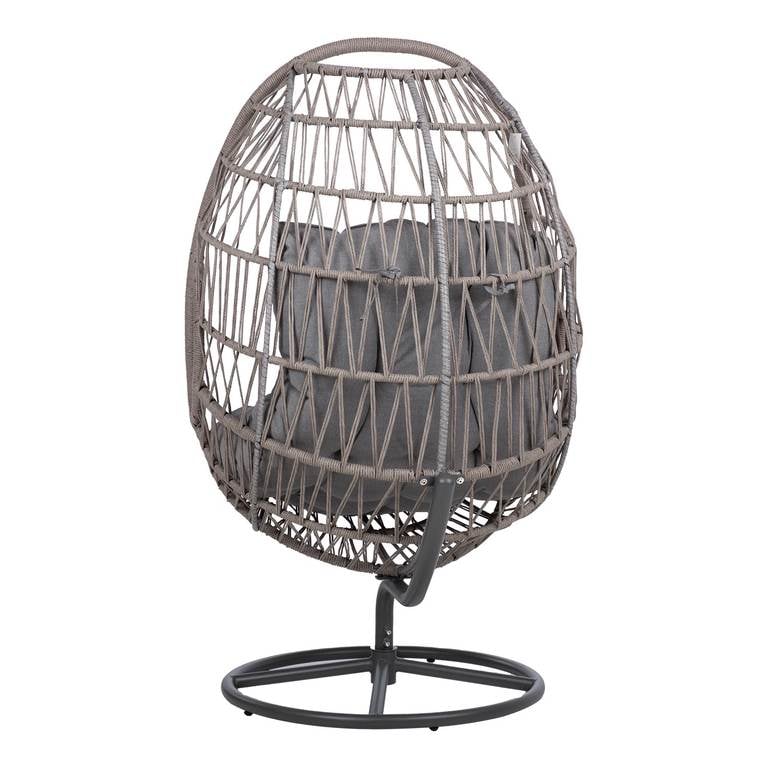 Lauko krėslas Home4you Cassia, pilka, 85 cm x 85 cm x 151 cm - 4