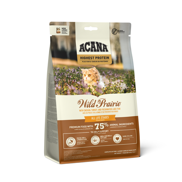 Sausas kačių ėdalas ACANA Wild Prairie, su paukštiena, žuvimi ir kiaušiniais, 340 g-0