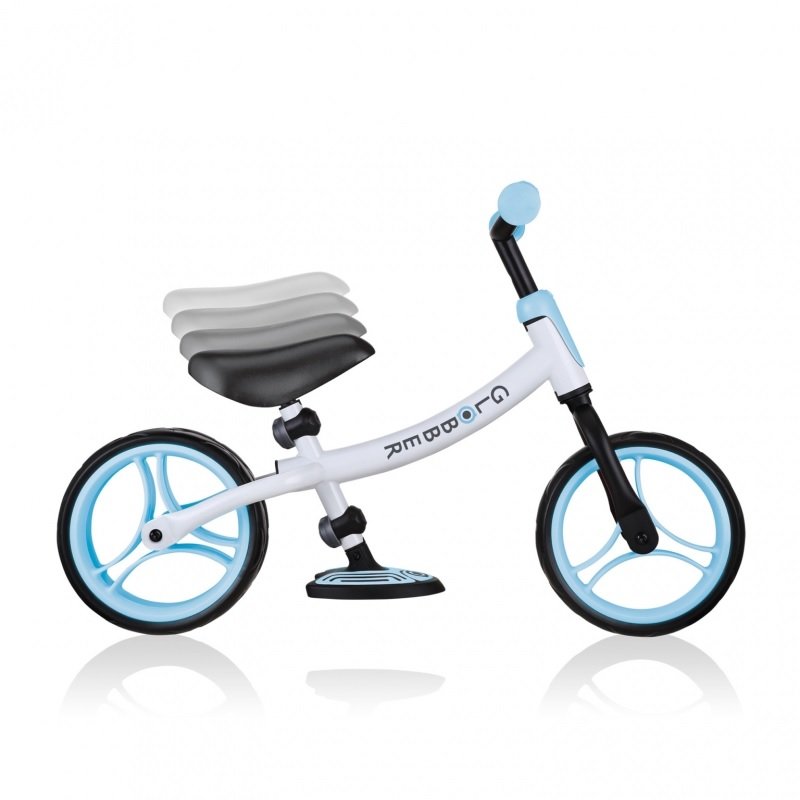 Balansinis dviratis Globber Go Bike Duo, baltas/šviesiai mėlynas, 8.5" - 4