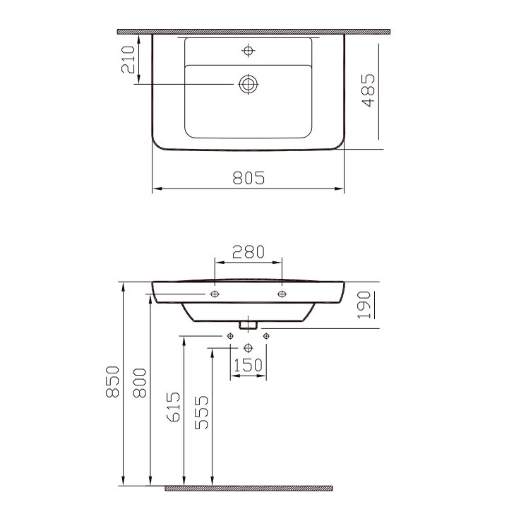 Praustuvas CONCEPT 200 WT 80x50 - 3