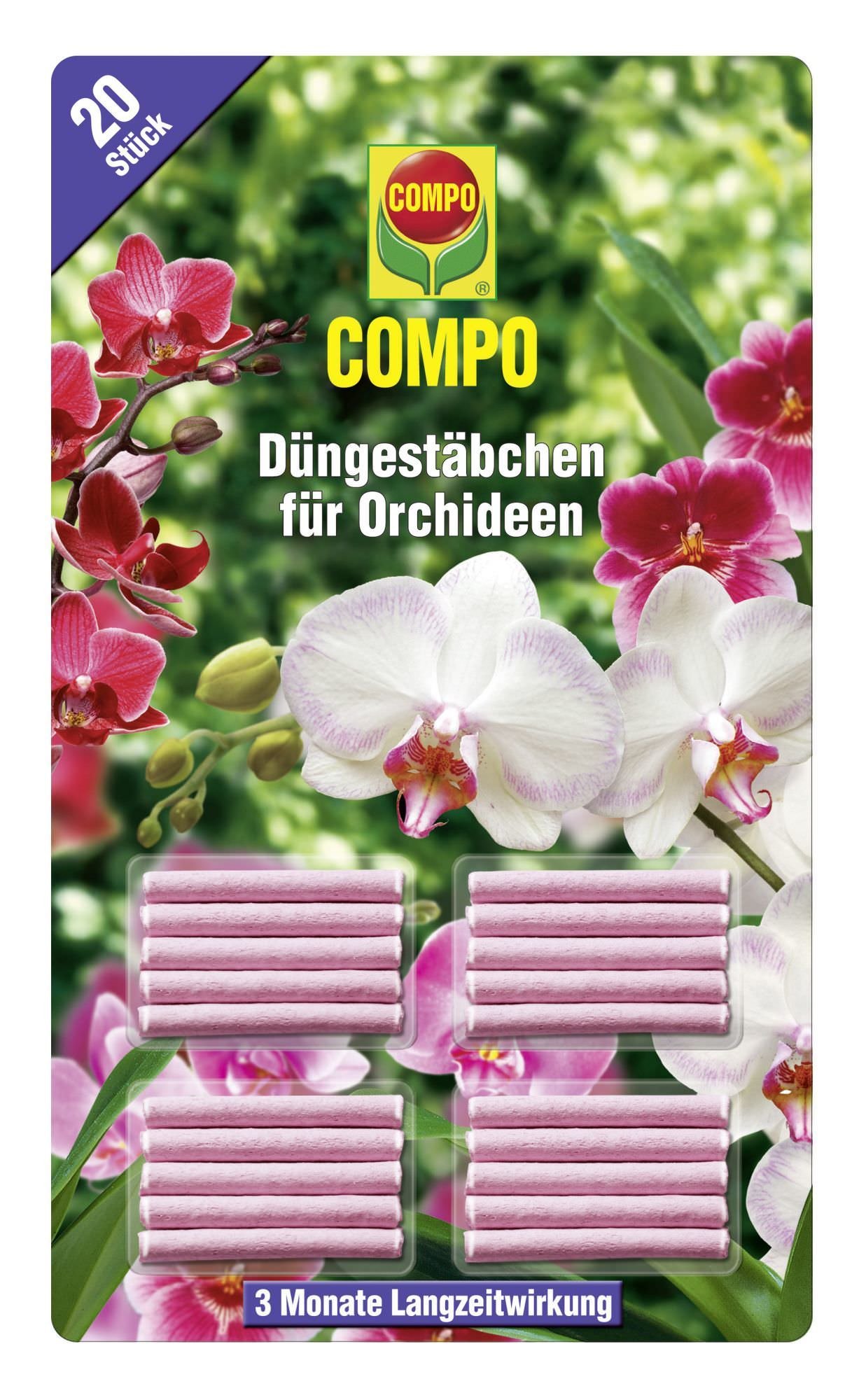 Orchidėjų trąšų lazdelės COMPO, 20 vnt.