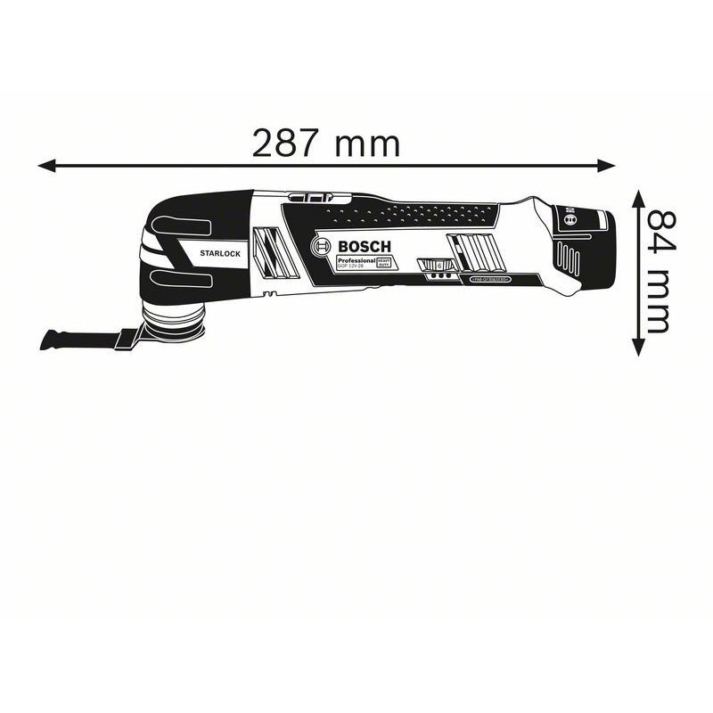 Akumuliatorinis daugiafunkcis pjoviklis BOSCH PRO GOP 12V-28 solo (be akum., su L-BOXX) - 3