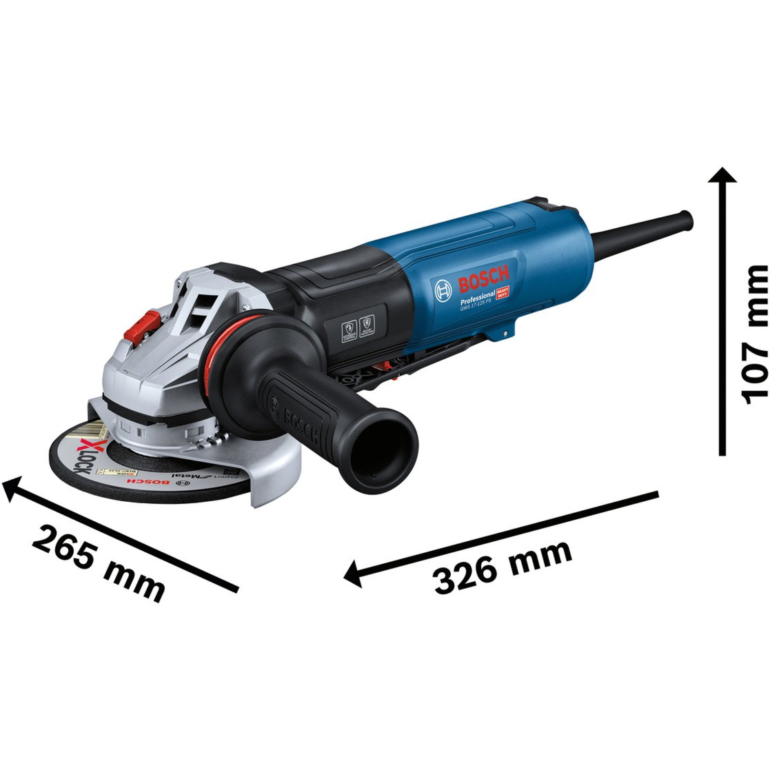 Elektrinis kampinis šlifuoklis BOSCH PRO GWS 17-125 PS, 1700 W - 2