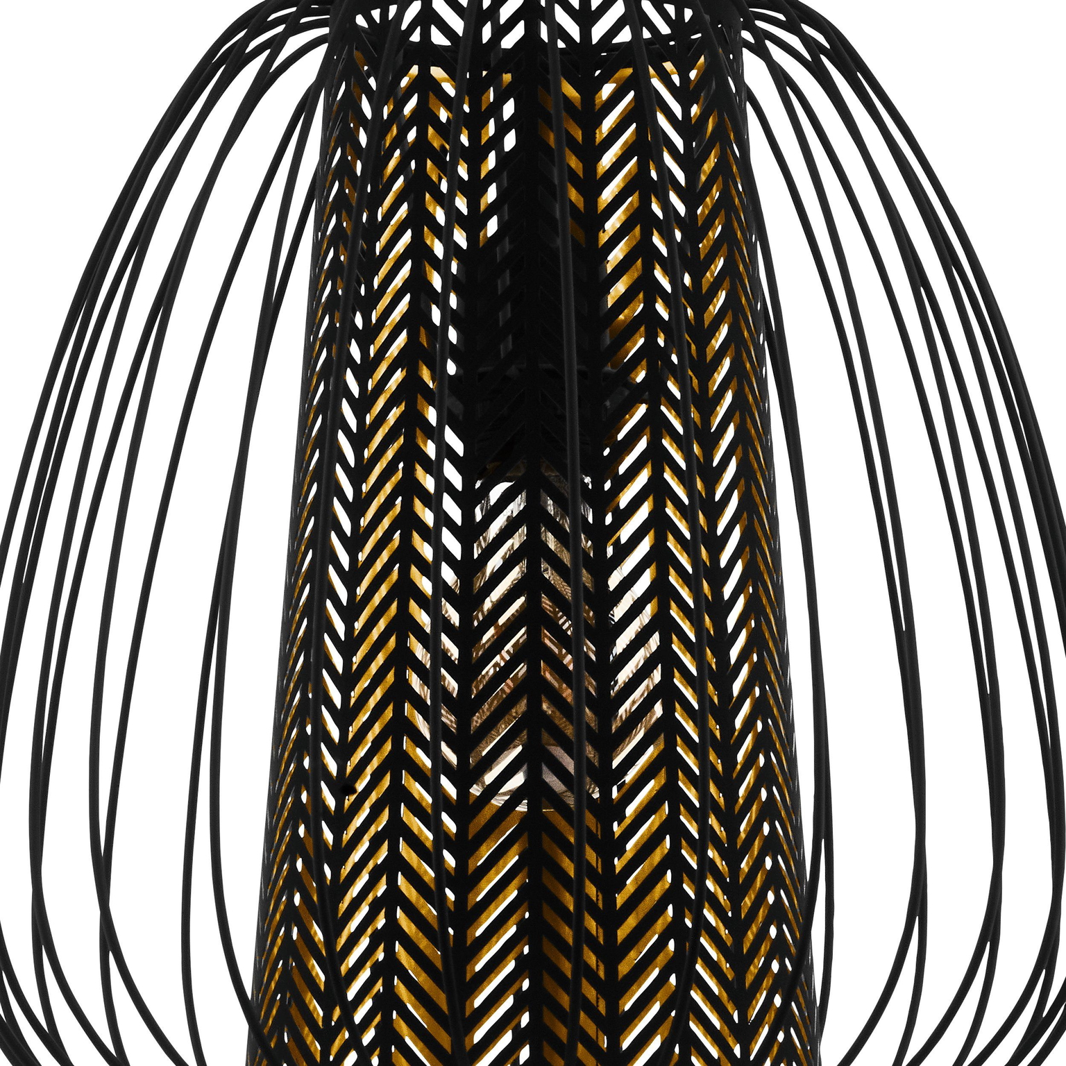 Pakabinamas šviestuvas EGLO Curasao, 1 x E27, 40W, juodos/ aukso sp., ø33,5 x h110 cm - 3