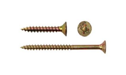 Medsraigčiai, geltonai cinkuoti PZ, 3,5 x 40 mm, 50 vnt.-0