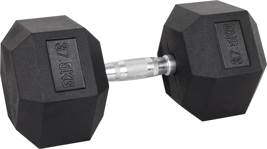 Šešiakampis hantelis inSPORTline Hexsteel 37.5kg-0