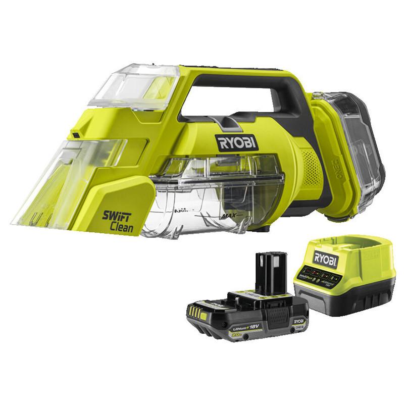 Kilimų dėmių valytuvo rinkinys su baterija Ryobi ONE+ RDC18-1C20G  (2 Ah akum. komplekte)-0