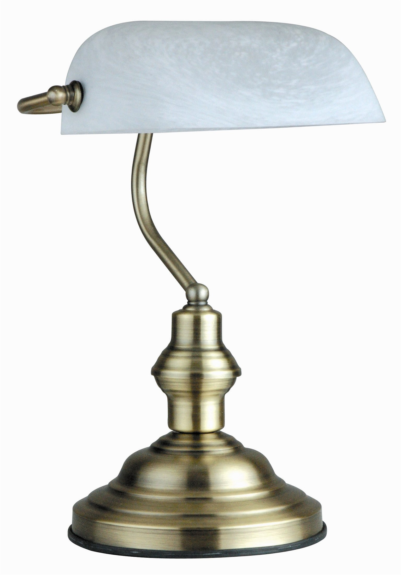 Stalinis šviestuvas GLOBO Antique, 1 x E27, 60W, baltos/ žalvario sp., 25 x 19 x 36 cm