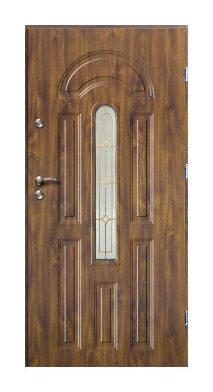 Lauko durys RADEX AZURRO II, auksinio ąžuolo sp., 900 x 2070 mm, dešinė