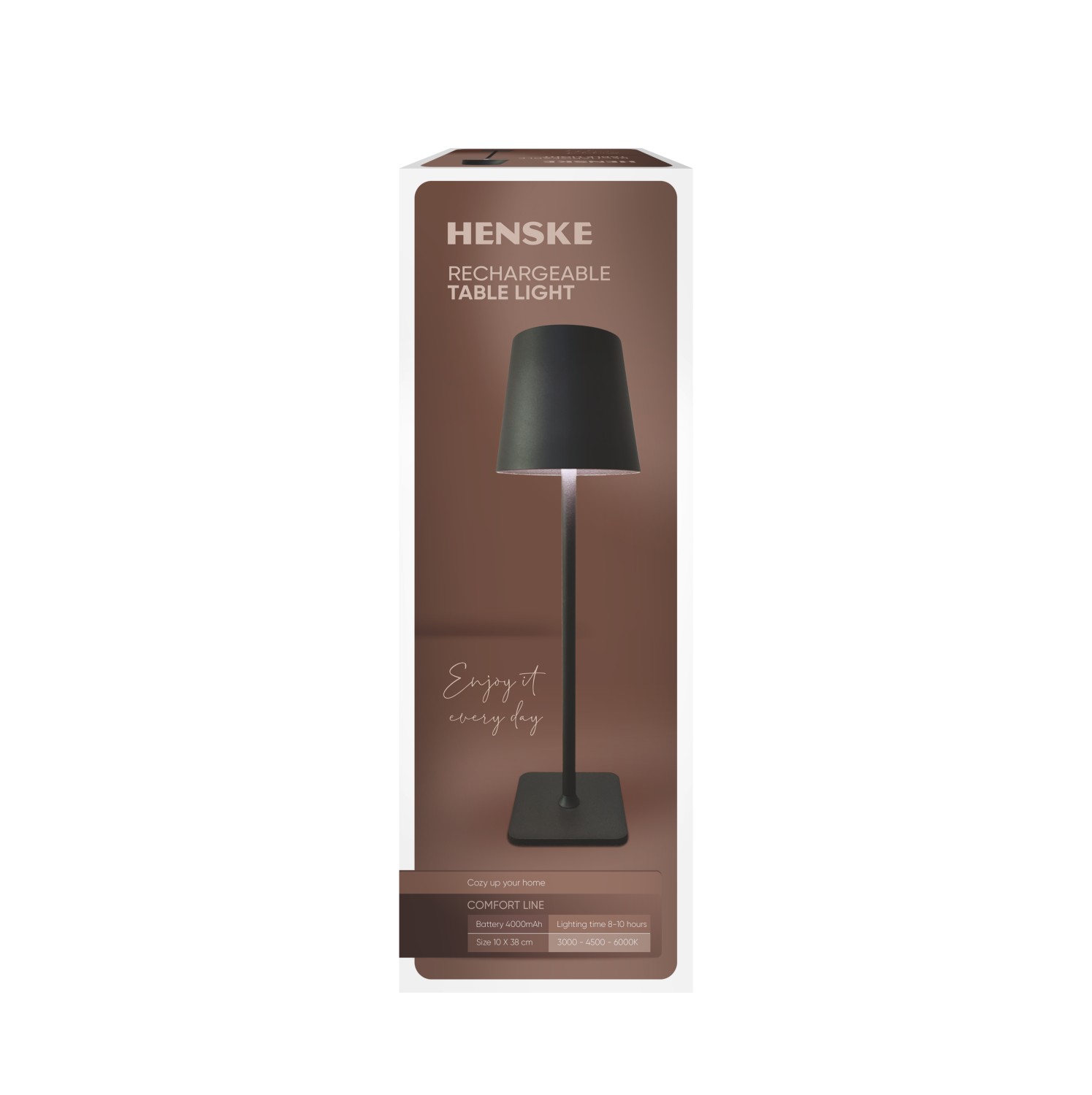 Įkraunamas stalinis šviestuvas HENSKE, USB, 3000-6000K,dim., juodos ar aukso sp., ø10x38cm-1